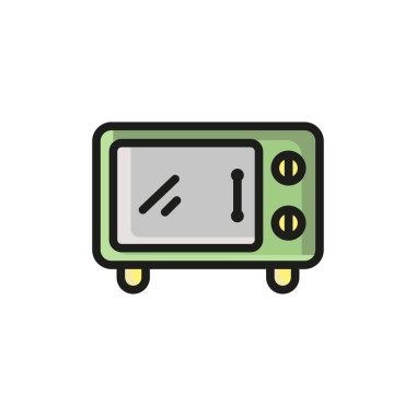 Mikrodalga fırın ikonu vektör tasarım şablonları basit ve modern konsept