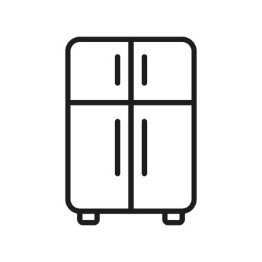 Buzdolabı simgesi vektör tasarımı şablonları basit ve modern konsept