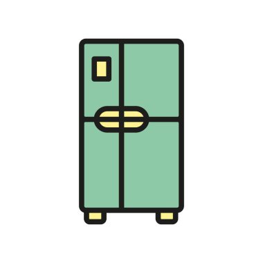 Buzdolabı simgesi vektör tasarımı şablonları basit ve modern konsept