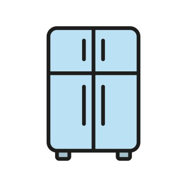 Buzdolabı simgesi vektör tasarımı şablonları basit ve modern konsept