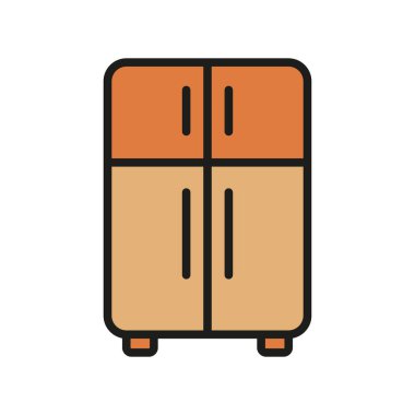 Buzdolabı simgesi vektör tasarımı şablonları basit ve modern konsept