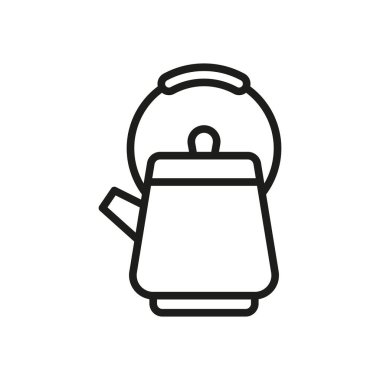 Çaydanlık ikonu vektör tasarım şablonları basit ve modern konsept