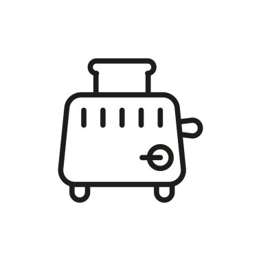 Tost makinesi simgesi vektör tasarımı şablonları basit ve modern konsept