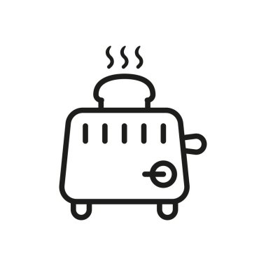Tost makinesi simgesi vektör tasarımı şablonları basit ve modern konsept