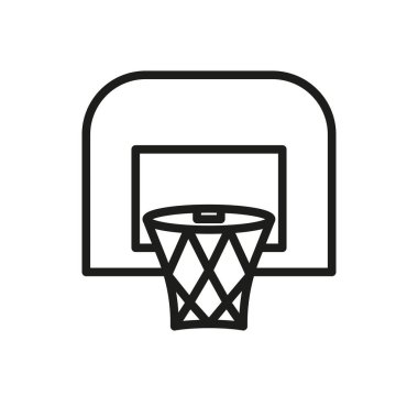 Basketbol potası ikonu vektör temel tasarım basit ve modern konsept grafik