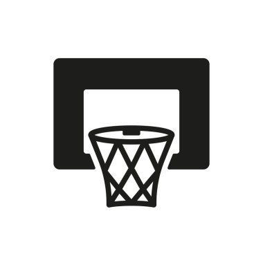 Basketbol potası ikonu vektör temel tasarım basit ve modern konsept grafik