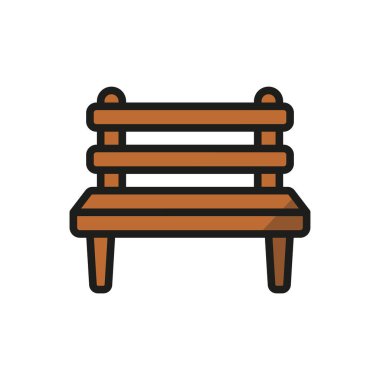 Bench ikon vektörü temel tasarım basit ve modern konsept grafik konsepti