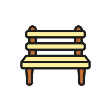Bench ikon vektörü temel tasarım basit ve modern konsept grafik konsepti