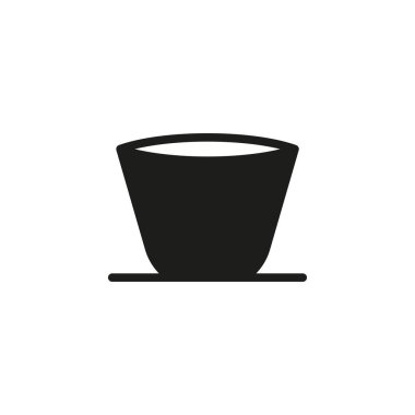 Bitki kabı ikonu vektörü temel tasarım basit ve modern konsept grafik konsepti