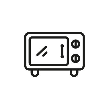 Mikrodalga fırın ikonu vektör tasarım şablonları basit ve modern konsept