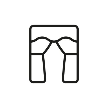 Perdeler simge vektör tasarım şablonlarını basit ve modern kavramları kör eder