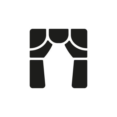 Perdeler simge vektör tasarım şablonlarını basit ve modern kavramları kör eder