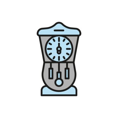 Büyükbaba saat simgesi vektör tasarım şablonları basit ve modern