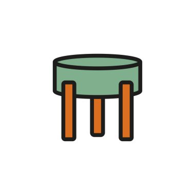 Osmanlı koltuğu ikon tasarım şablonları basit ve modern