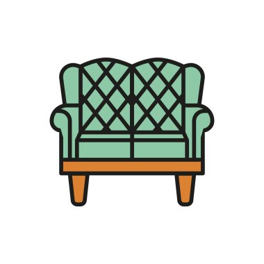 Koltuk simgesi tasarım şablonları basit ve modern konsept