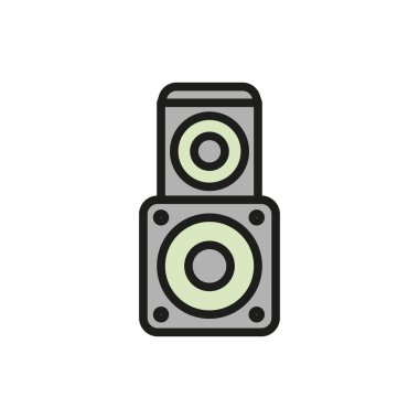 Ses sistemi simgesi vektör tasarım şablonları basit ve modern konsept