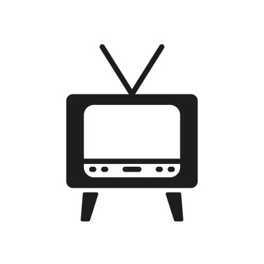 Televizyon simgesi vektör tasarımı şablonları basit ve modern konsept