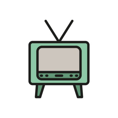 Televizyon simgesi vektör tasarımı şablonları basit ve modern konsept