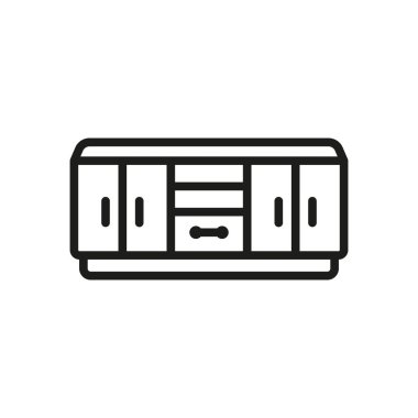 Televizyon stand simgesi vektör tasarımı şablonları basit ve modern konsept