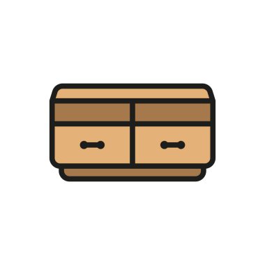 Televizyon stand simgesi vektör tasarımı şablonları basit ve modern konsept