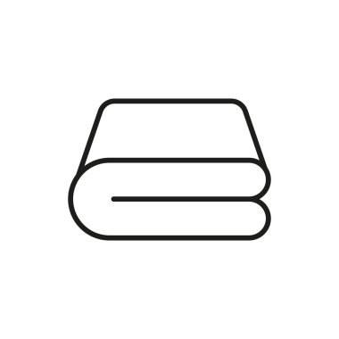 Yastık simgesi vektör tasarımı şablonları olan yatak örtüsü basit ve modern konsept