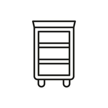 Kitap raf ikonu vektör tasarımı şablonları basit ve modern konsept