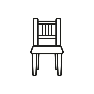 Sandalye ikonu vektör tasarımı şablonları basit ve modern konsept