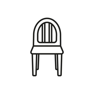 Sandalye ikonu vektör tasarımı şablonları basit ve modern konsept