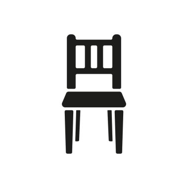 Sandalye ikonu vektör tasarımı şablonları basit ve modern konsept