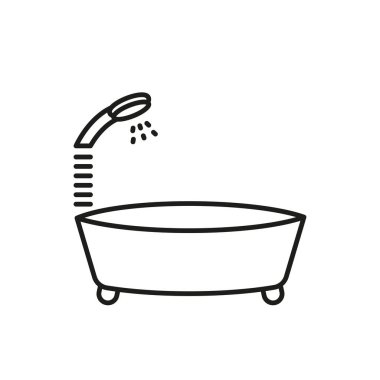 Küvet ikonu vektör tasarım şablonları basit ve modern konsept