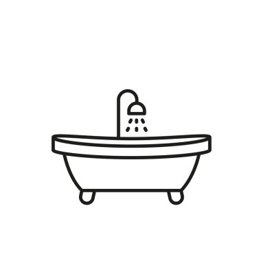 Küvet ikonu vektör tasarım şablonları basit ve modern konsept