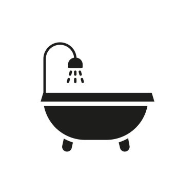 Küvet ikonu vektör tasarım şablonları basit ve modern konsept