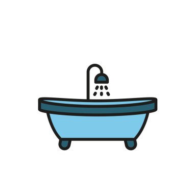 Küvet ikonu vektör tasarım şablonları basit ve modern konsept