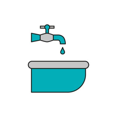 Simge vektör tasarım şablonlarını basit ve modern konsepte batır