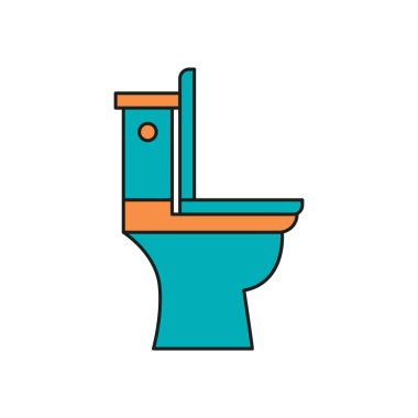 Tuvalet klozeti ikonu vektör tasarım şablonları basit ve modern konsept