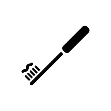 Diş fırçası simgesi vektör tasarımı şablonları basit ve modern konsept