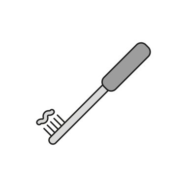 Diş fırçası simgesi vektör tasarımı şablonları basit ve modern konsept