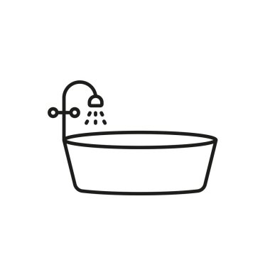 Küvet ikonu vektör tasarım şablonları basit ve modern konsept