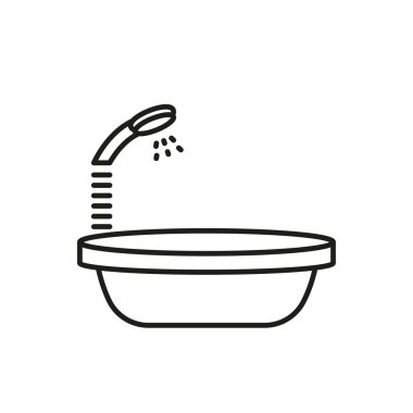 Küvet ikonu vektör tasarım şablonları basit ve modern konsept