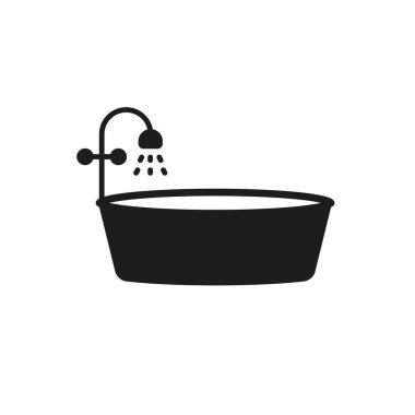 Küvet ikonu vektör tasarım şablonları basit ve modern konsept