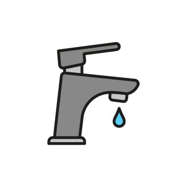 Musluk simgesi vektör tasarım şablonları basit ve modern konsept