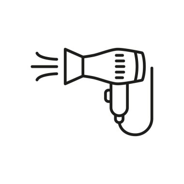 Saç kurutma ikonu vektör tasarımı şablonları basit ve modern konsept