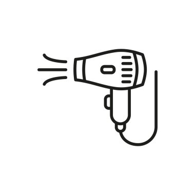 Saç kurutma ikonu vektör tasarımı şablonları basit ve modern konsept