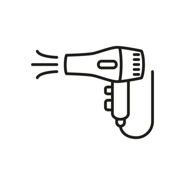 Saç kurutma ikonu vektör tasarımı şablonları basit ve modern konsept