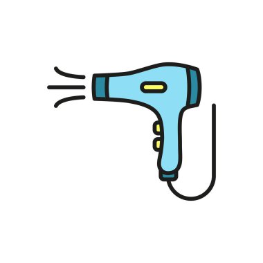 Saç kurutma ikonu vektör tasarımı şablonları basit ve modern konsept