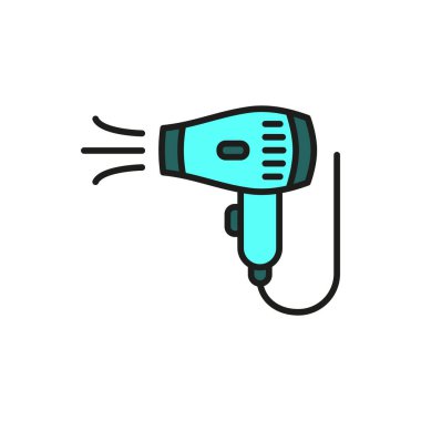 Saç kurutma ikonu vektör tasarımı şablonları basit ve modern konsept