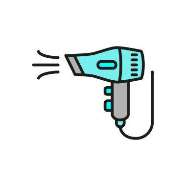 Saç kurutma ikonu vektör tasarımı şablonları basit ve modern konsept