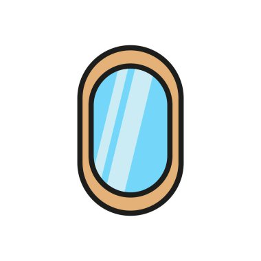 Ayna simgesi vektör tasarımı şablonları basit ve modern konsept