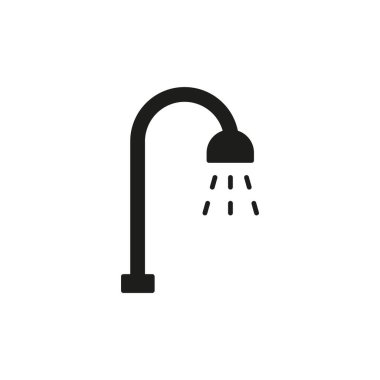 Duş ikonu vektör tasarımı şablonları basit ve modern konsept