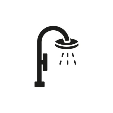 Duş ikonu vektör tasarımı şablonları basit ve modern konsept